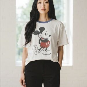 Disney x AE Cream and Blue Tee